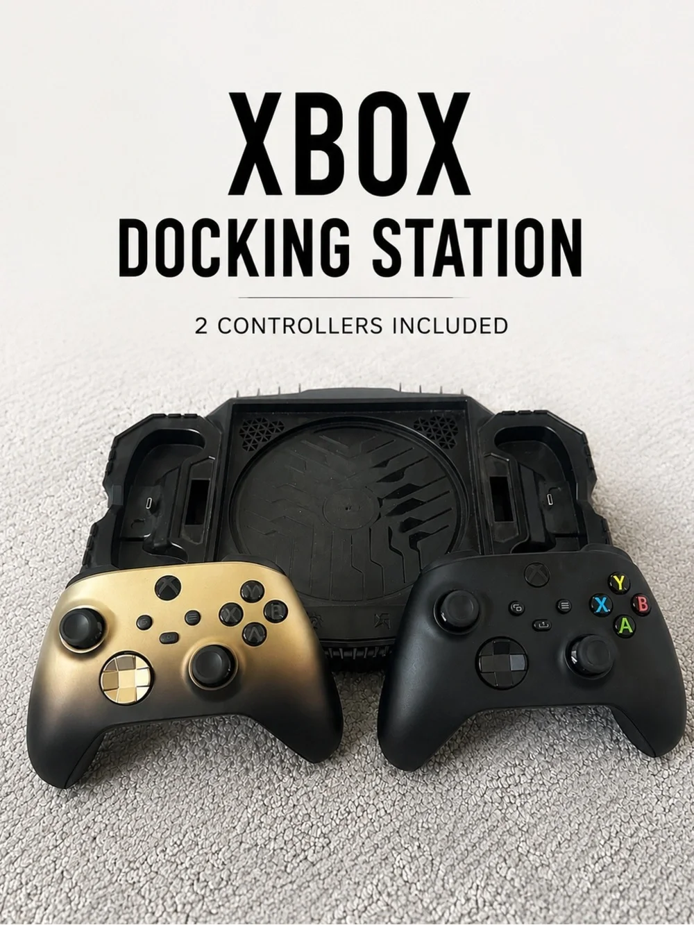 Xbox Gold Shadow Special Edition Controller/Black Cntrler & Dual Docking Station